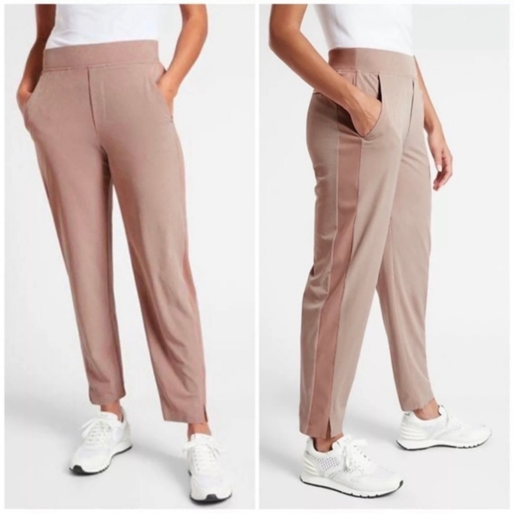 Athleta Brooklyn Textured Ankle Pant in Pink‎ Size 4